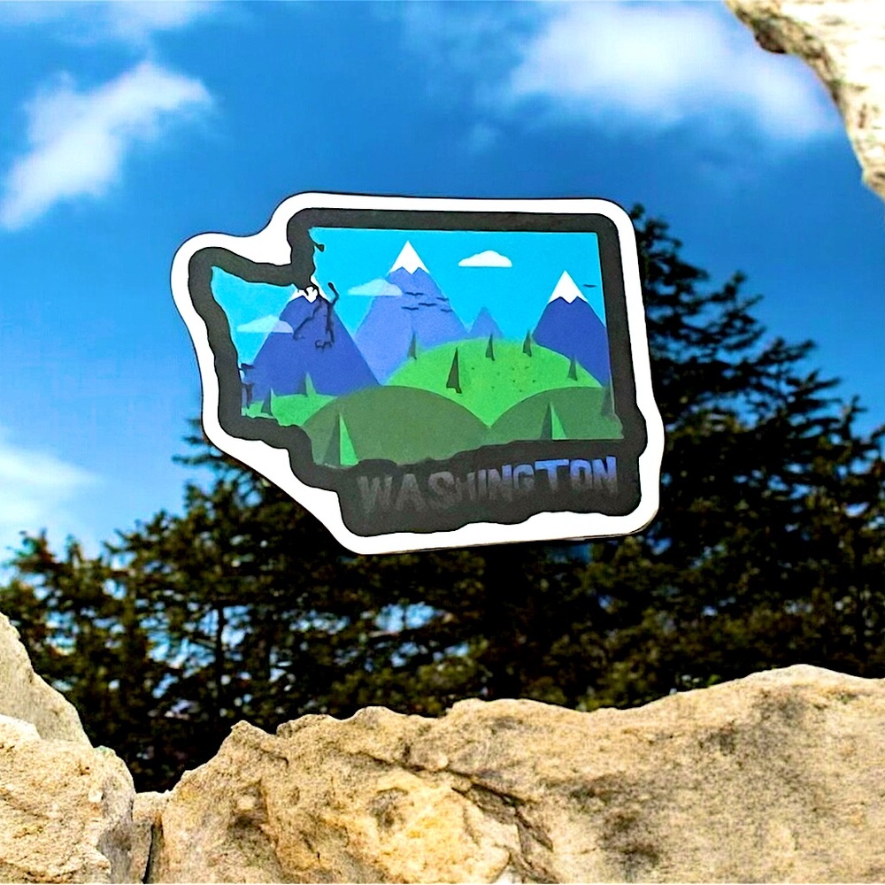 Washington Matte Finish PVC Removable Waterproof Decor Accent Sticker